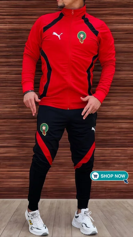 🔥 جديد الطقم الرياضي الرسمي للمنتخب المغربي – للكبار والأطفال 🔥