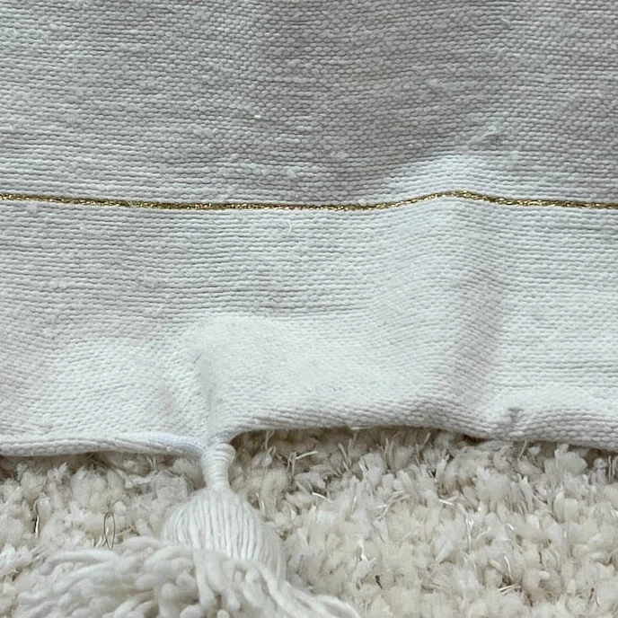 Parure de lit artisanale « Sable d’Or » – Tons crème & ocre