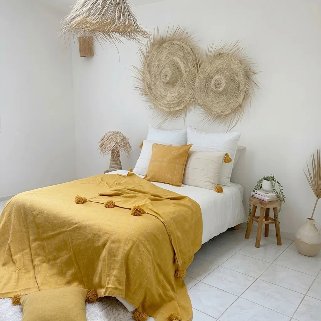 Parure de lit artisanale « Soleil du Maroc » – Amos