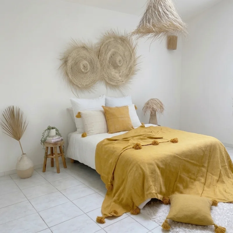 Parure de lit artisanale « Soleil du Maroc » – Amos