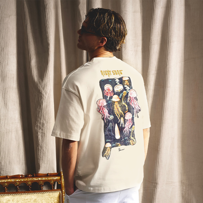 Medusa Flow Tee - Ivory Edition - Oversized T-shirt