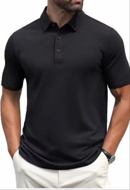 قميص بولو رجالي بأكمام قصيرة أحادي اللون ، طية صدر السترة ، كاجوال ، يومي ، خارجي ، موضة ، زر علوي ، صيف ، 13 لونًا