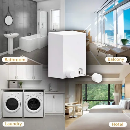 Corde à linge murale réglable pour sécher les vêtements