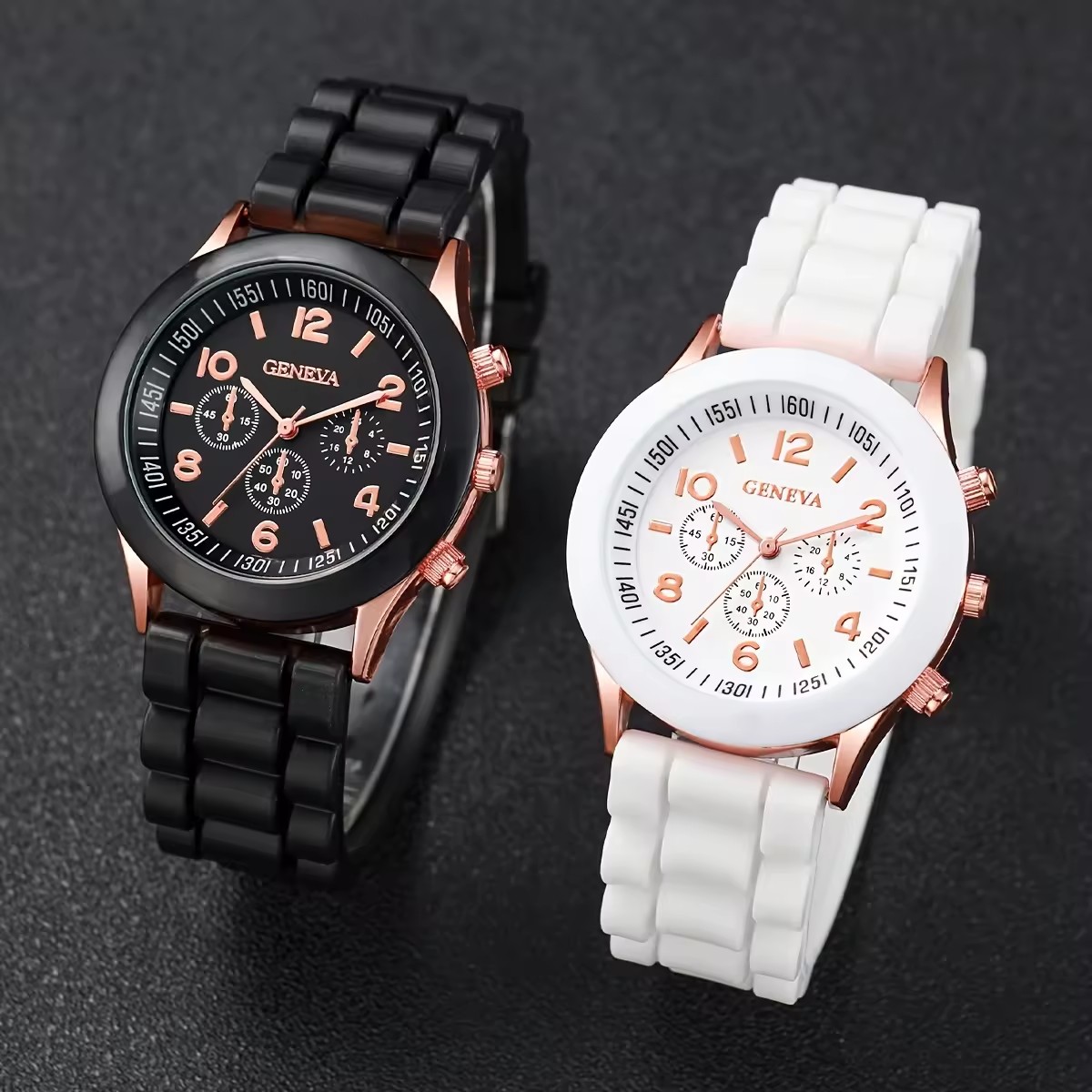 Set de Montres Genève Couple 4PCS