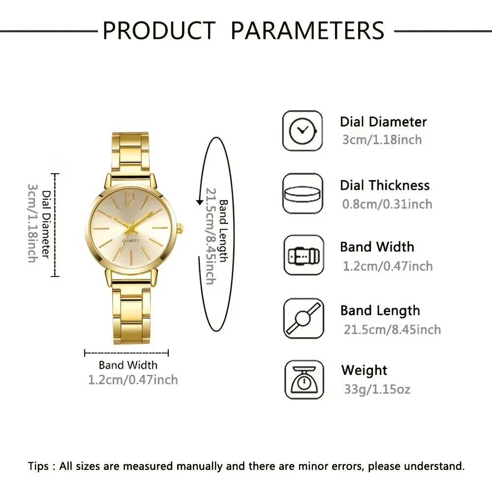 Ensemble Montre & Bijoux Dorés Élégance Royale