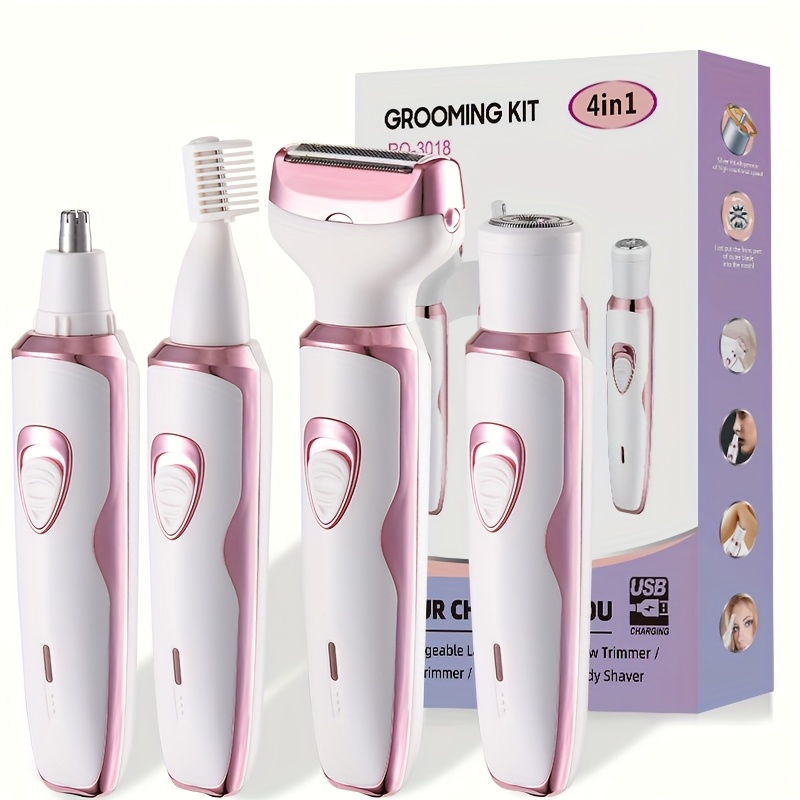 🌸 Soin Complet pour Femme- Tondeuse Électrique Rechargeable 4 en 1 –civ