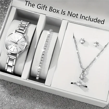 Ensemble Montre & Bijoux Éclat Argenté – Élégance Absolue CIV