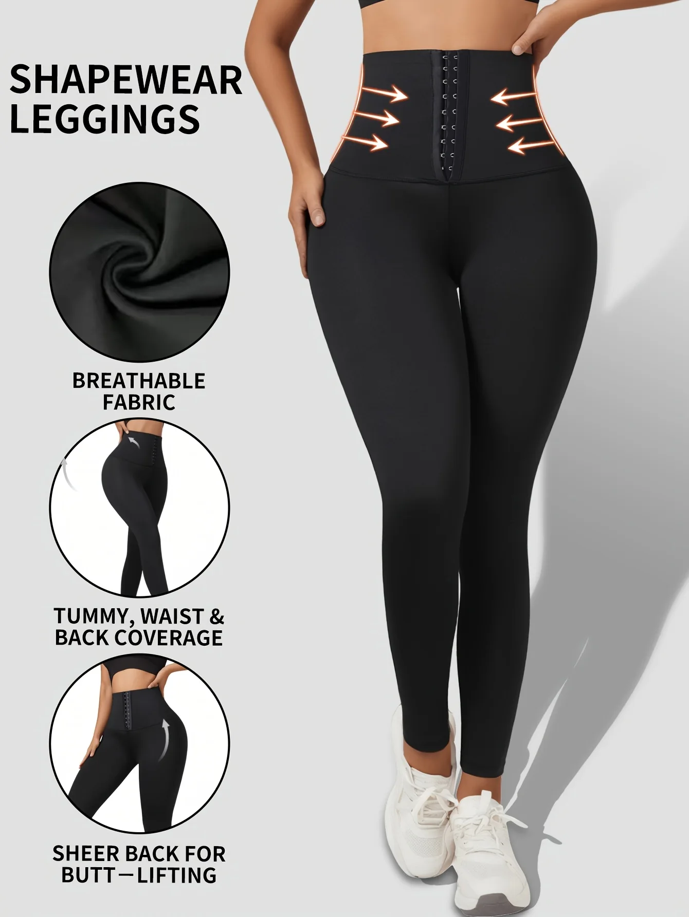CurveFit — Legging Sculptant Taille Haute · Ventre Plat & Effet Push-Up (CG)
