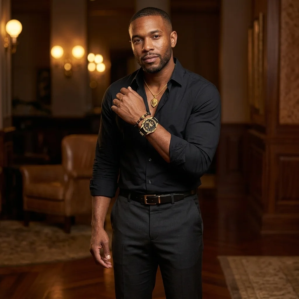 LEONIS 🦁 Set Homme 3 Pièces · Montre + Bracelet + Chaîne Lion - SN