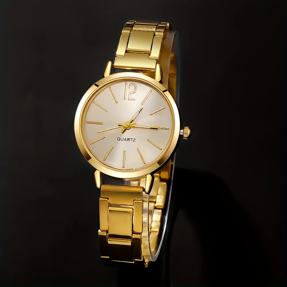 Ensemble Montre & Bijoux Dorés Élégance Royale