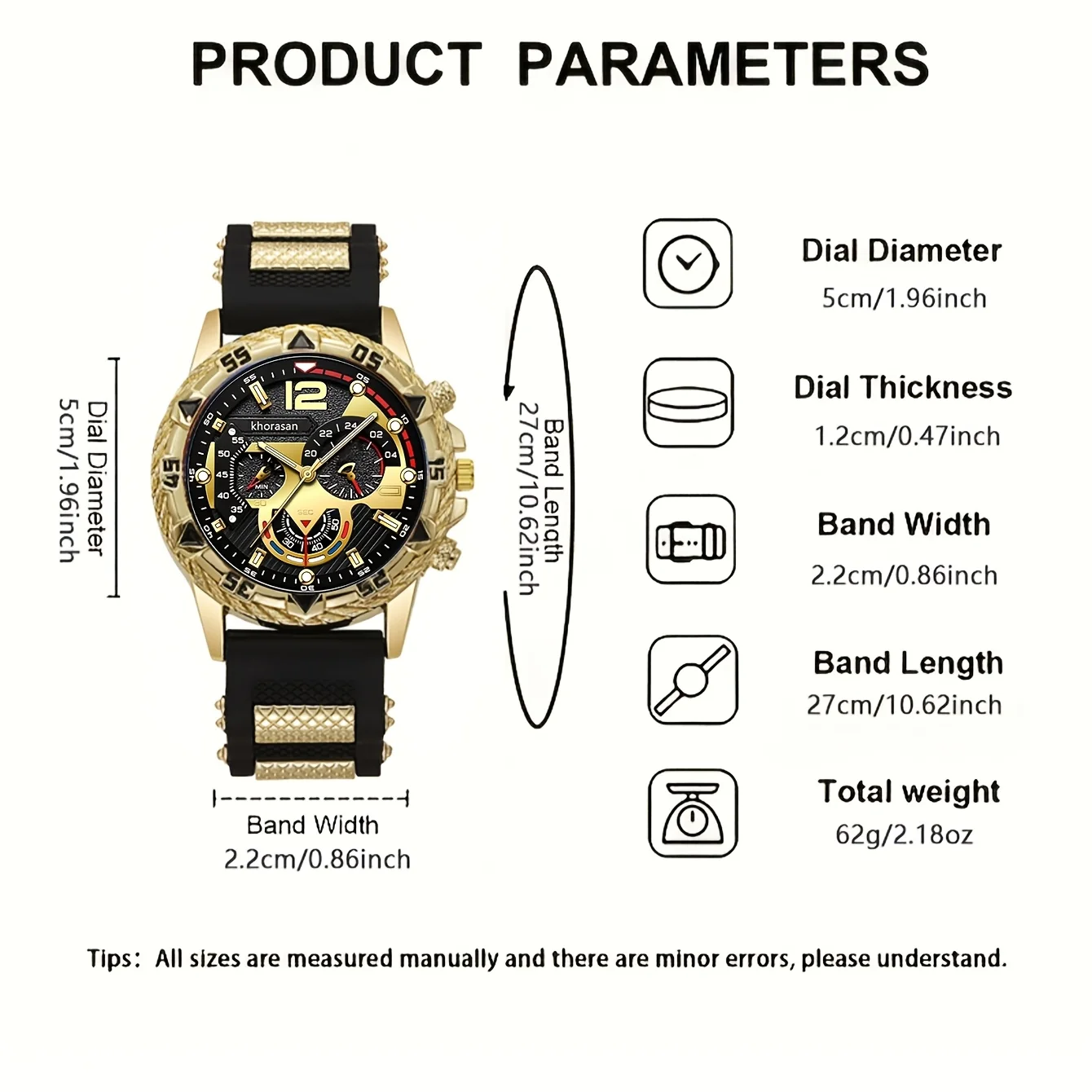 LEONIS 🦁 Set Homme 3 Pièces · Montre + Bracelet + Chaîne Lion - SN