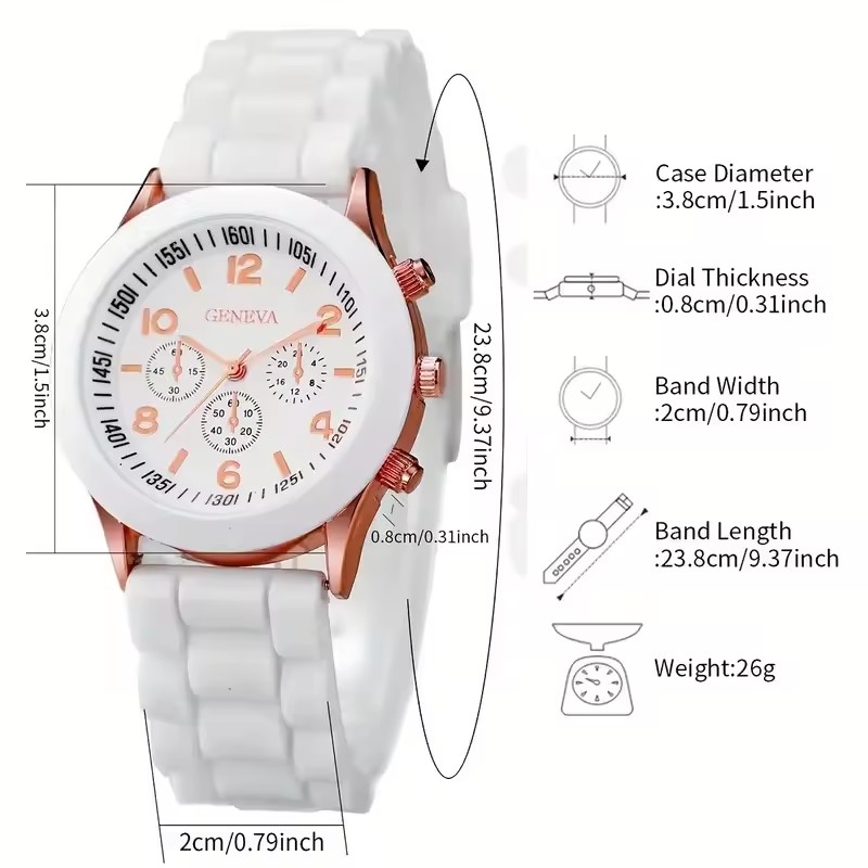 Set de Montres Genève Couple 4PCS