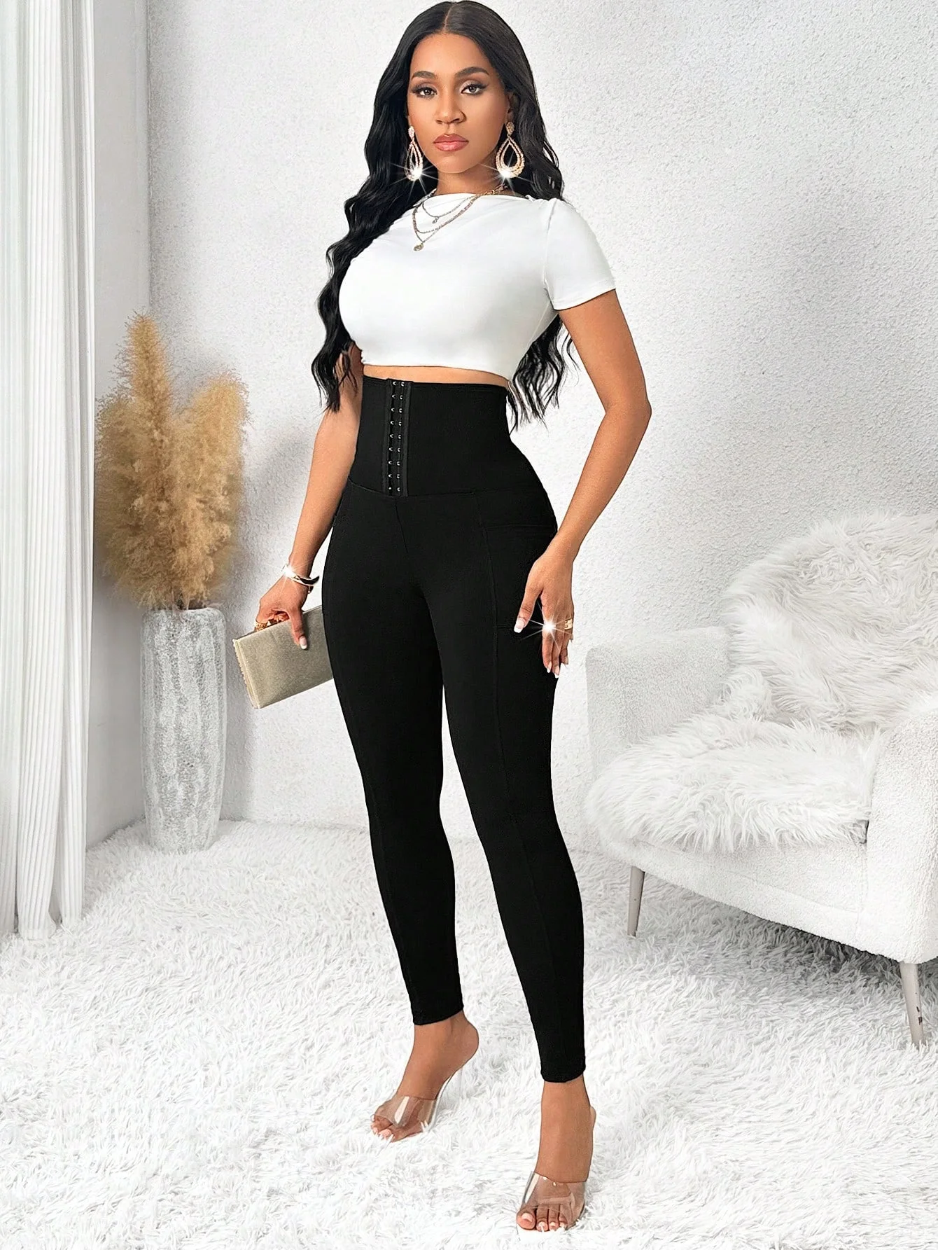 CurveFit — Legging Sculptant Taille Haute · Ventre Plat & Effet Push-Up (CG)