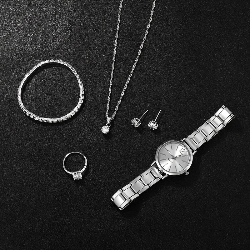 Ensemble Montre & Bijoux Éclat Argenté – Élégance Absolue CIV