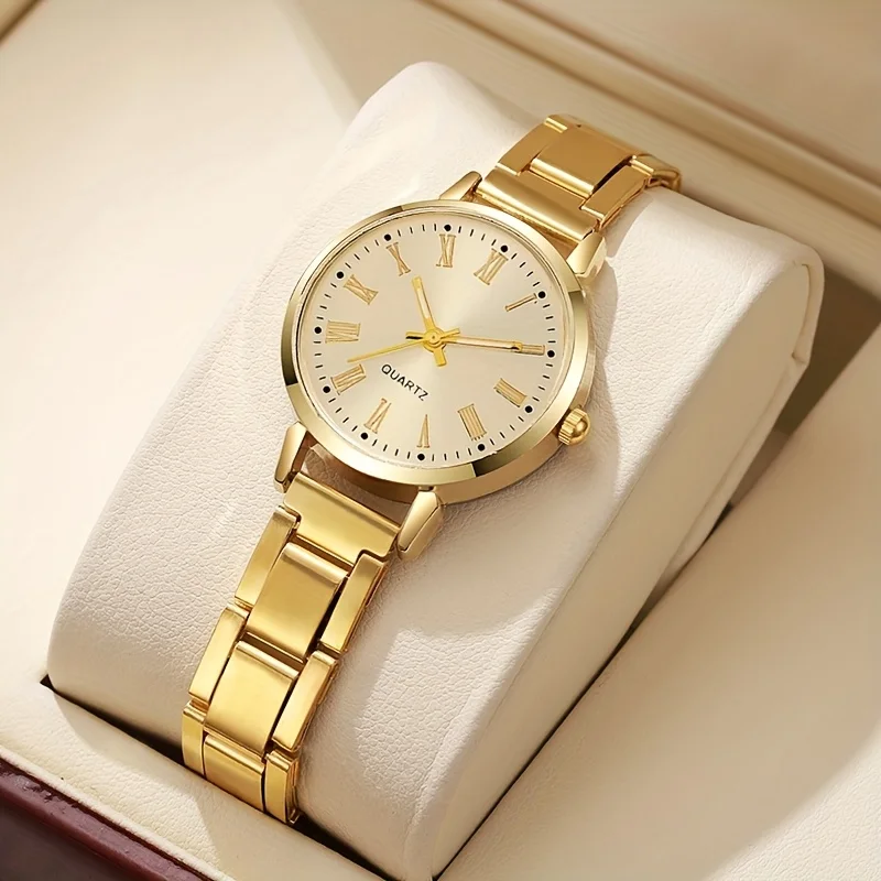 Set Royale Élégance – Montre Dorée & Bracelets Luxueux GB