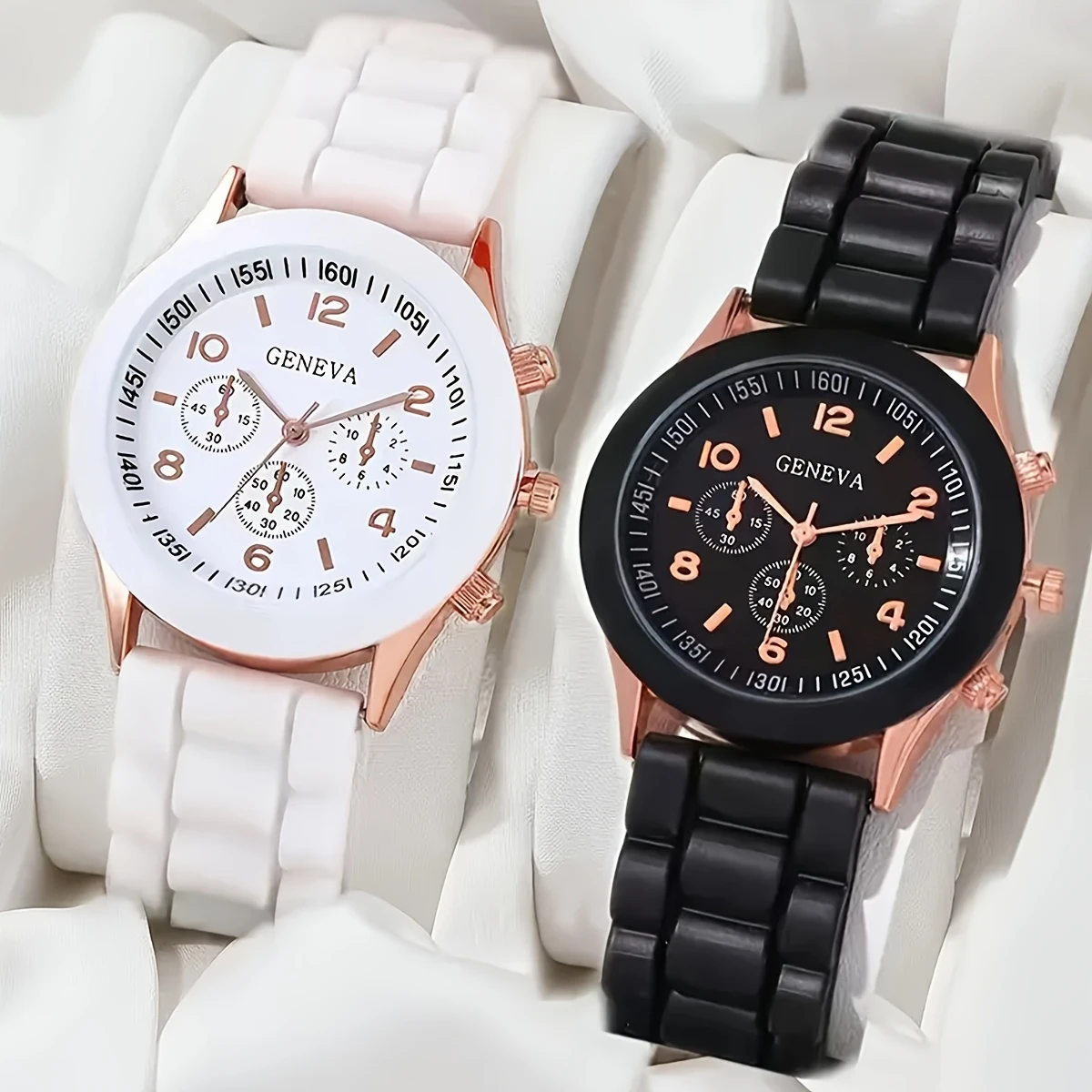 Set de Montres Genève Couple 4PCS