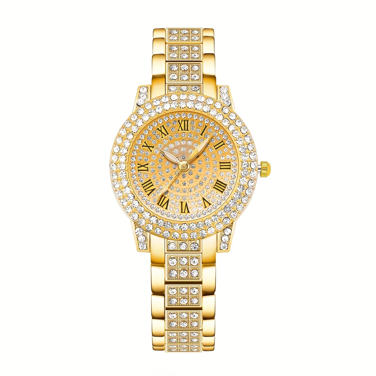 CRISTAL — Montre & Bijoux Sertis de Diamants · 4 Pièces d