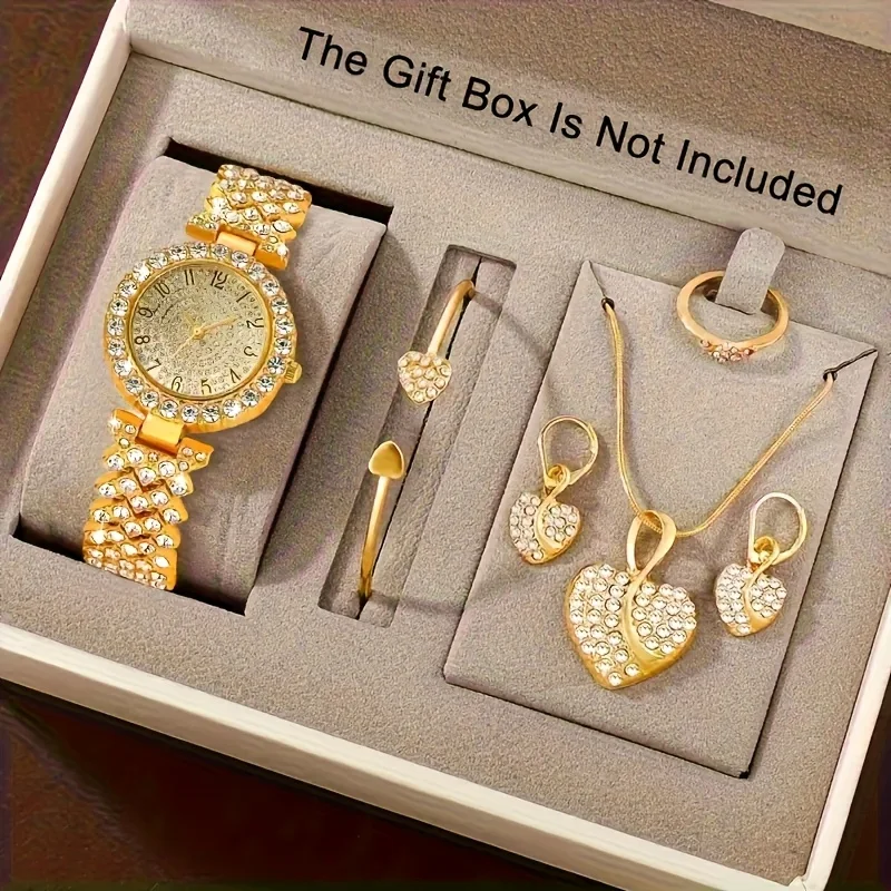 Luxoria™ – Ensemble Montre & Bijoux Dorés Éclat Royal BF