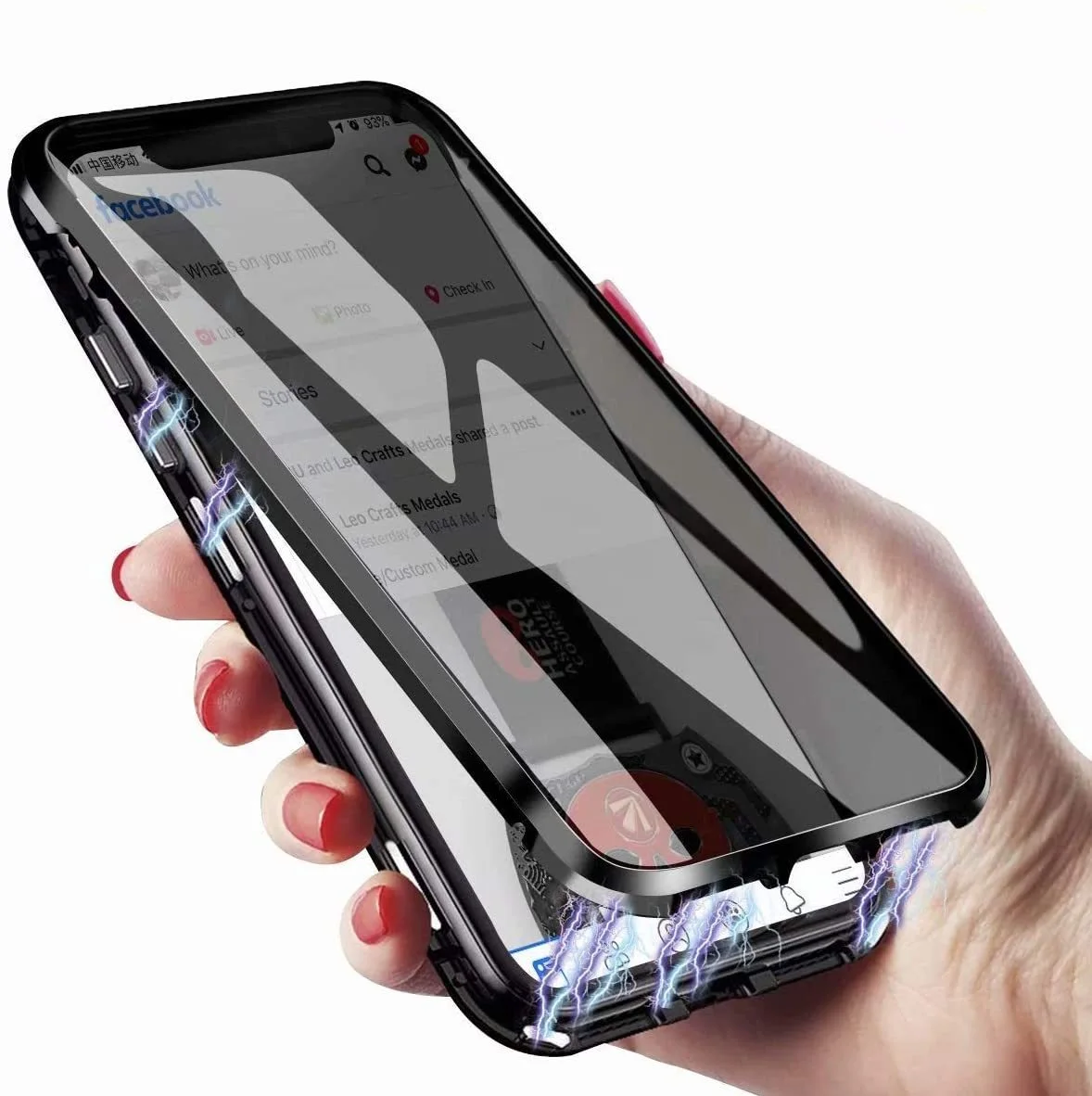 Coque de protection magnétique anti-espion