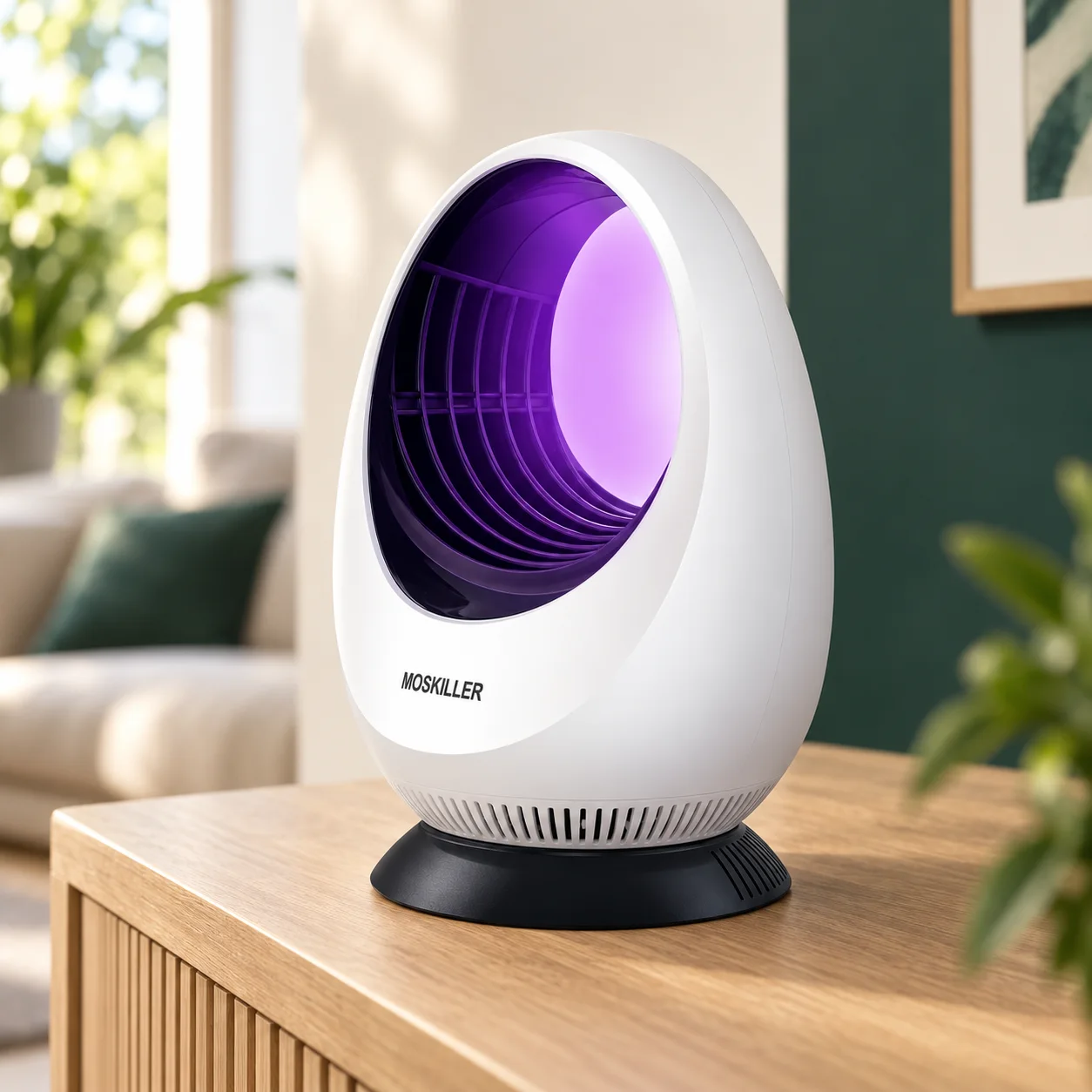 Lampe piège à moustiques MOSKILLER – Blanc et noir