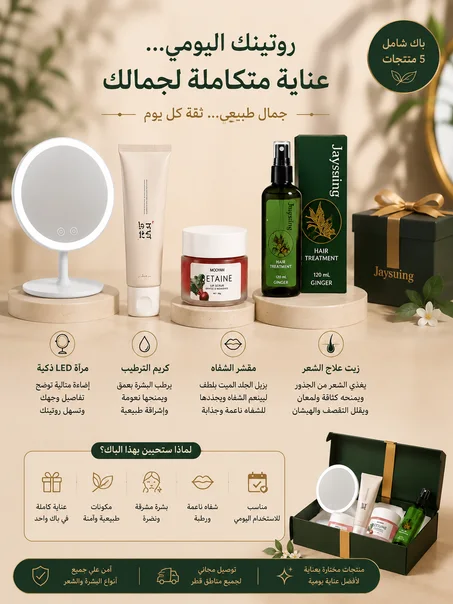 بكج النضارة الملكي المتكامل ✨ كشختج وإطلالتج المثالية في بوكس واحد!