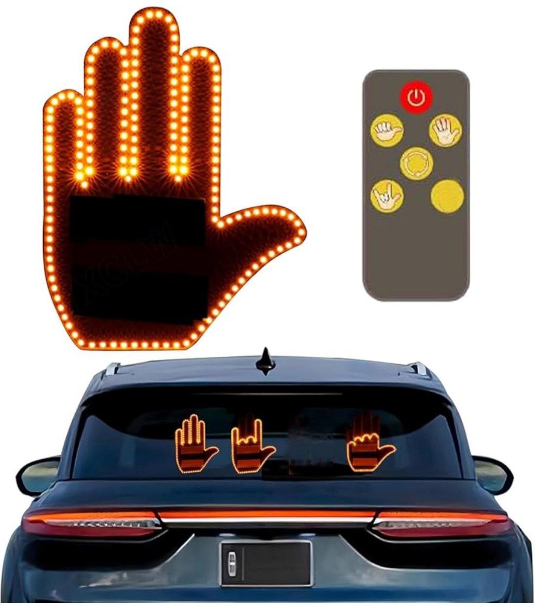 أضف لمسة مرحة ومبتكرة لسيارتك مع إشارة اليد المضيئة بالتحكم عن بعد