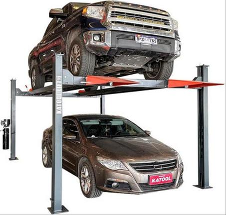 KATOOL 3.0HP 11000Lbs Lifting Height 84 Inch 4 Post Lift 110v Four Post Parking Lift 4-Post Auto Lift Garage Lift Storage