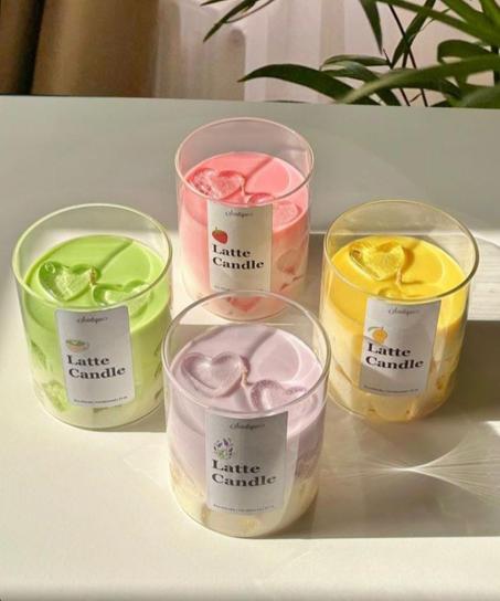 heart Latte candles