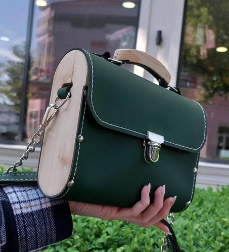 Sac Nature Élégante “Bois & Cuir”