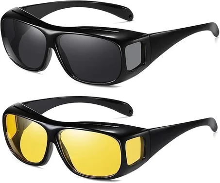 Lunettes de Conduite Jour & Nuit – Vision Claire, Anti-Éblouissement, Confort et Style
