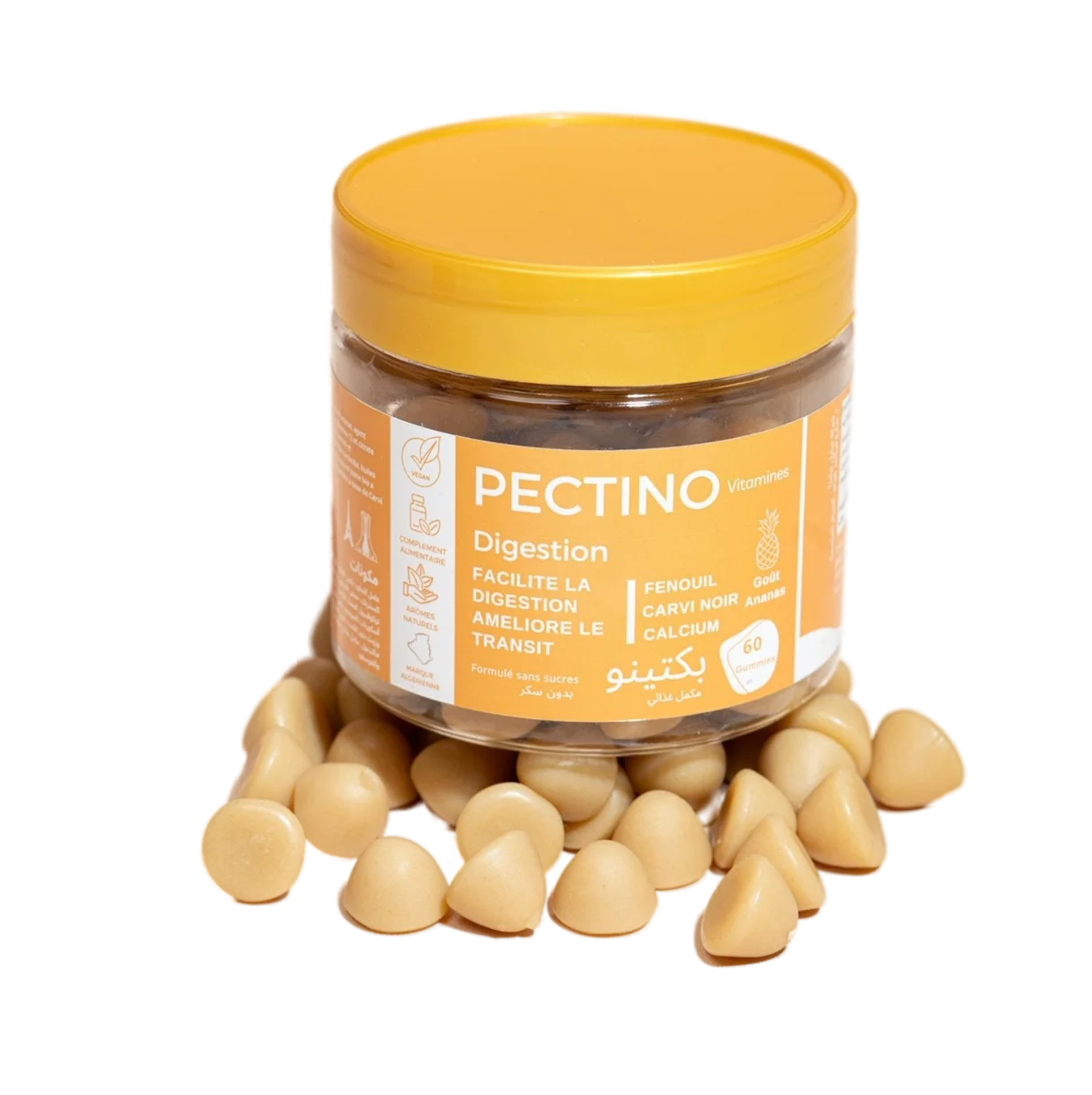 Pectino Gummies Digestion – Goût Ananas – 60 Gummies