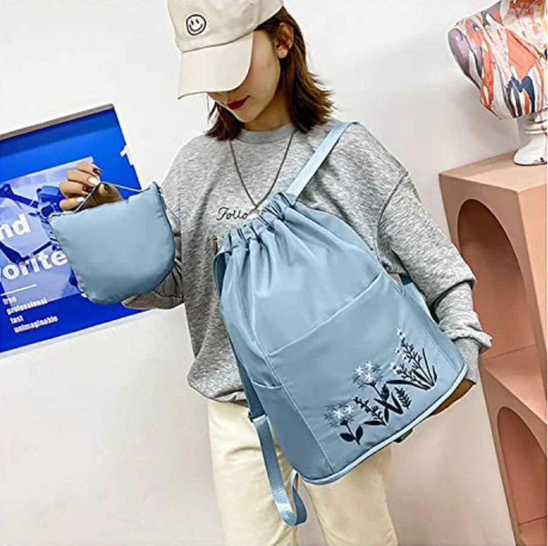 Sac À Dos De Sport Pliable Avec Cordon De Serrage Grande Capacité Séparation Sèche-humide