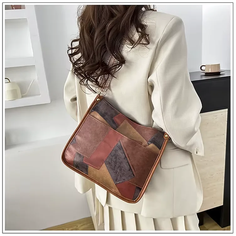 Sac à bandoulière en cuir PU végétalien léger pour femmes avec sangle réglable en gros plusieurs poches pour un usage quotidien Lady Style