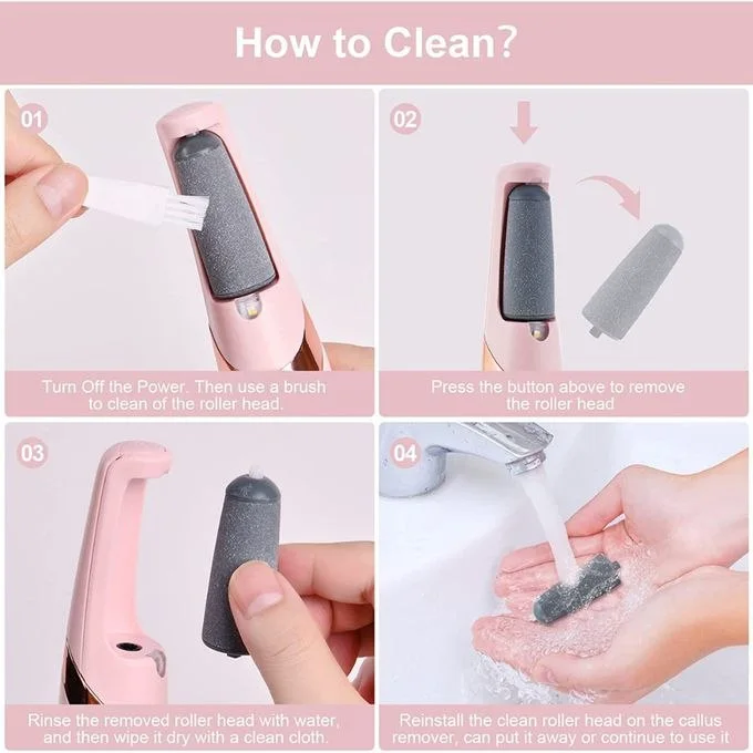 Lime À Pied Électrique Pour Nettoyage De La Peau Dure Et Morte De Talons Et Ongles À 2 Rouleau