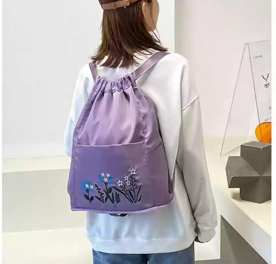 Sac À Dos De Sport Pliable Avec Cordon De Serrage Grande Capacité Séparation Sèche-humide