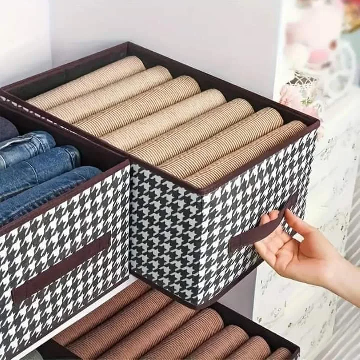 Boîte de rangement pour articles divers réutilisable 47x28x20cm-Gris