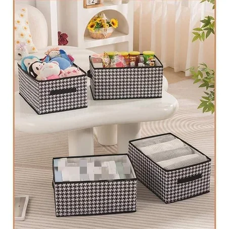 Boîte de rangement pour articles divers réutilisable 47x28x20cm-Gris