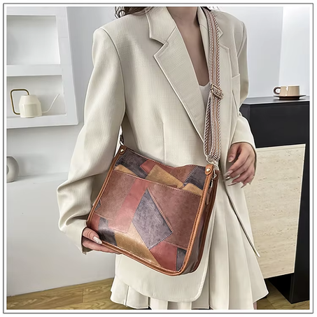 Sac à bandoulière en cuir PU végétalien léger pour femmes avec sangle réglable en gros plusieurs poches pour un usage quotidien Lady Style