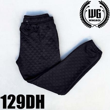 Jogging noir carreaux