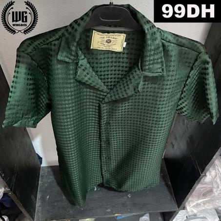 Chemise vert bouteille