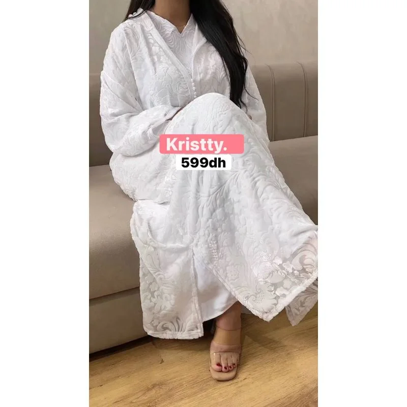 Djellaba 2 Pièces Mobra Marocain Chic – Élégance Marocaine 🇲🇦 ✨