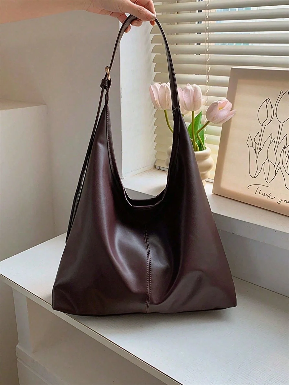 Sac Épaule Hobo Élégant en Cuire✨❤️
