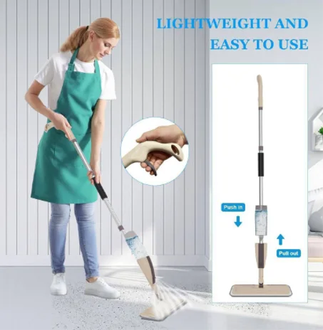 ممسحة الأرضيات برشاش الماء  الذكية للتنظيف السريع