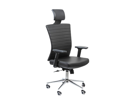 Chaise de Bureau en Similicuir avec Appui-Tête