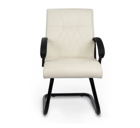 Chaise Visiteur en Similicuir WHITE