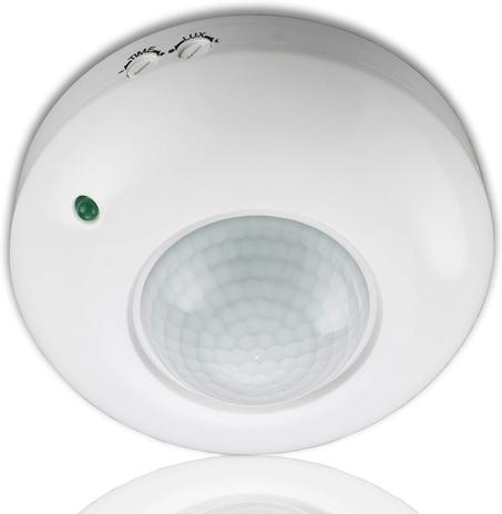 Interruptor Detector de Movimiento infrarrojo Ajustable QWYEURO, Sensor de Movimiento PIR, 360°MAX 1200W