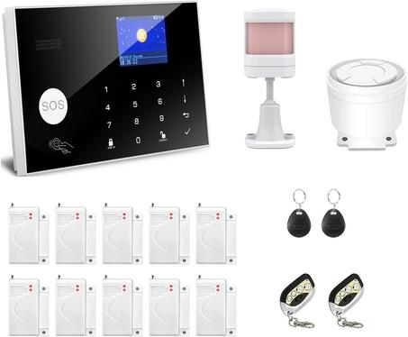 Sistema de alarma de seguridad antirrobo WiFi y 3/4G GSM para el hogar, marcación automática con Smart Life y alerta de aplicación Tuya, funciona con Google Assistant y Alexa