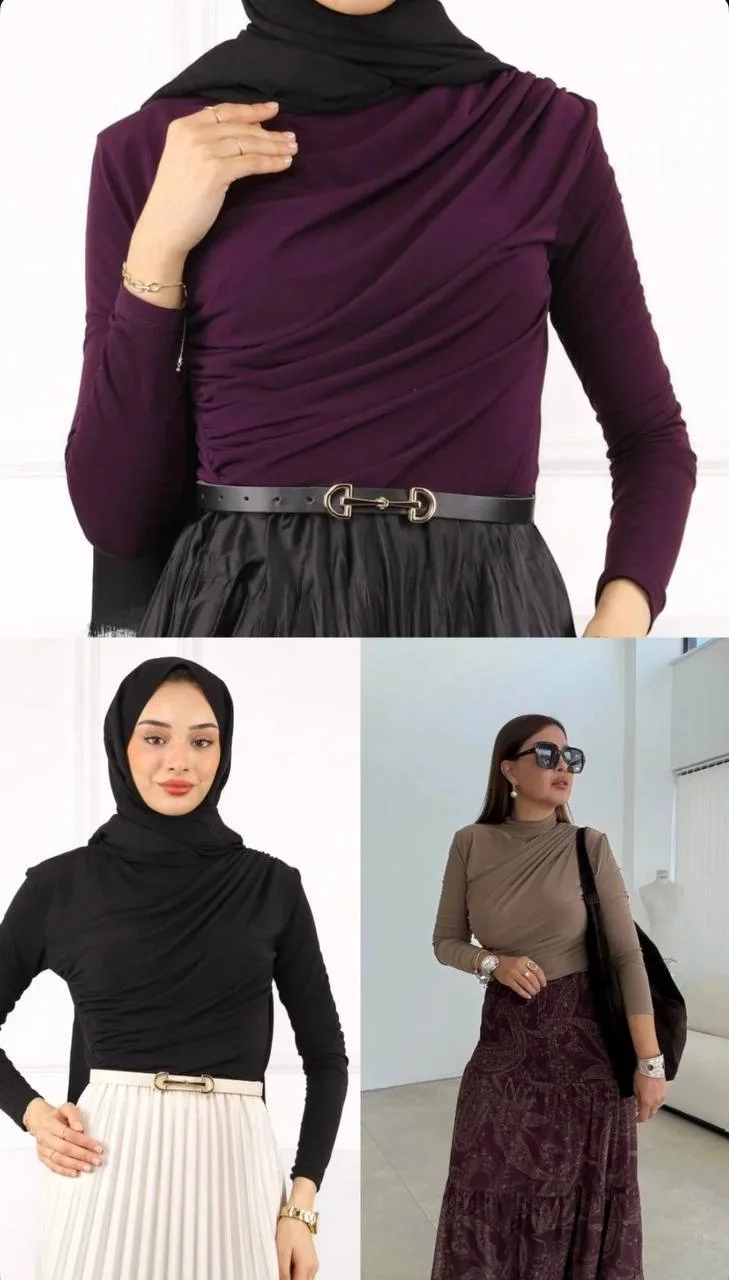 Haut blanc uni sexy à manches longues