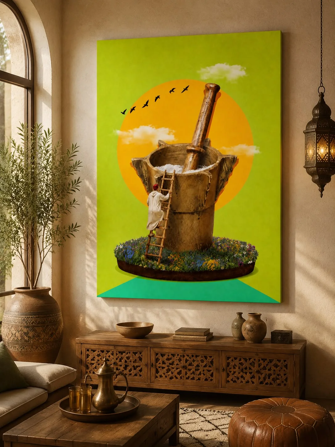 مدقة الذكريات – لوحة فنية مغربية عصرية