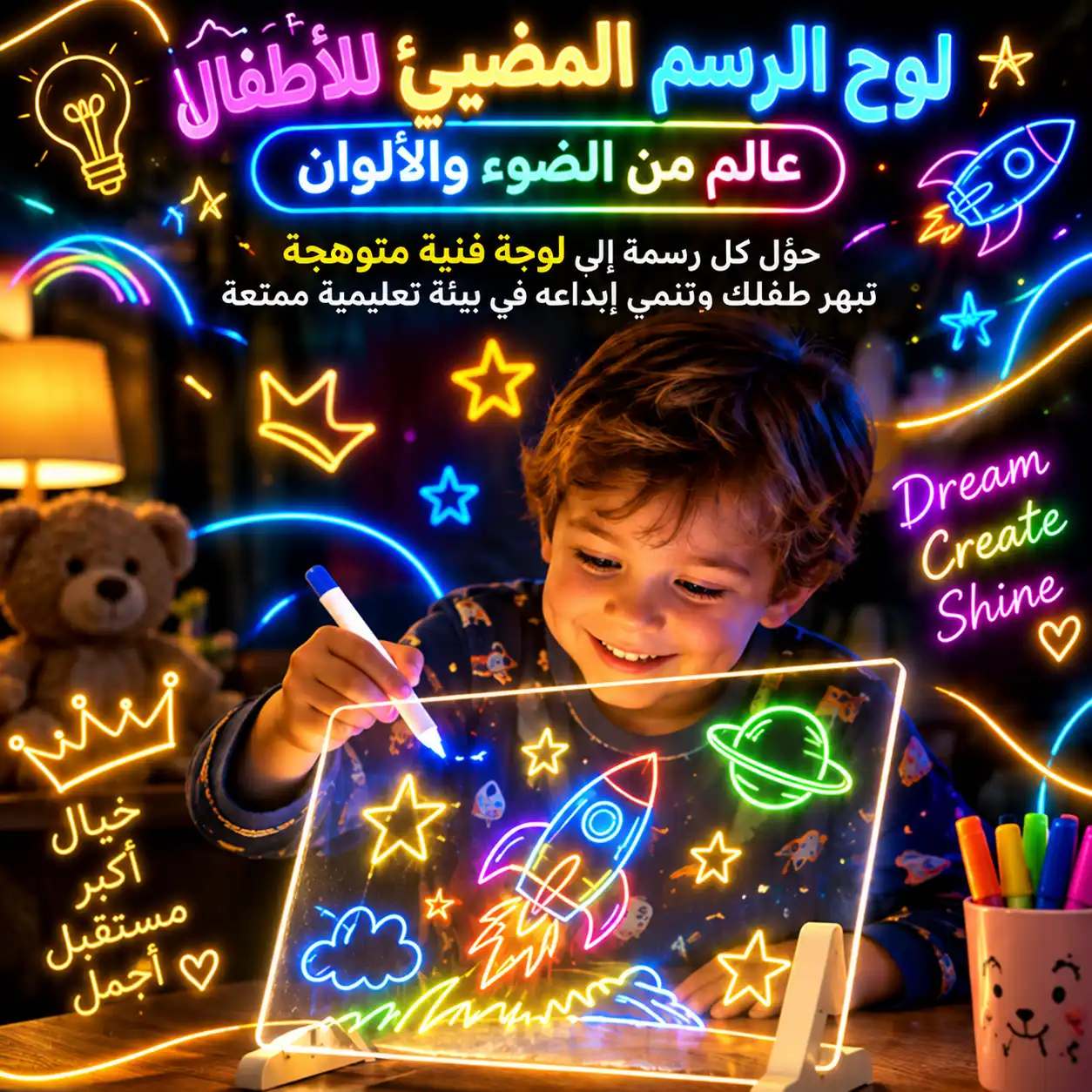 لوح الرسم المضيئ للاطفال